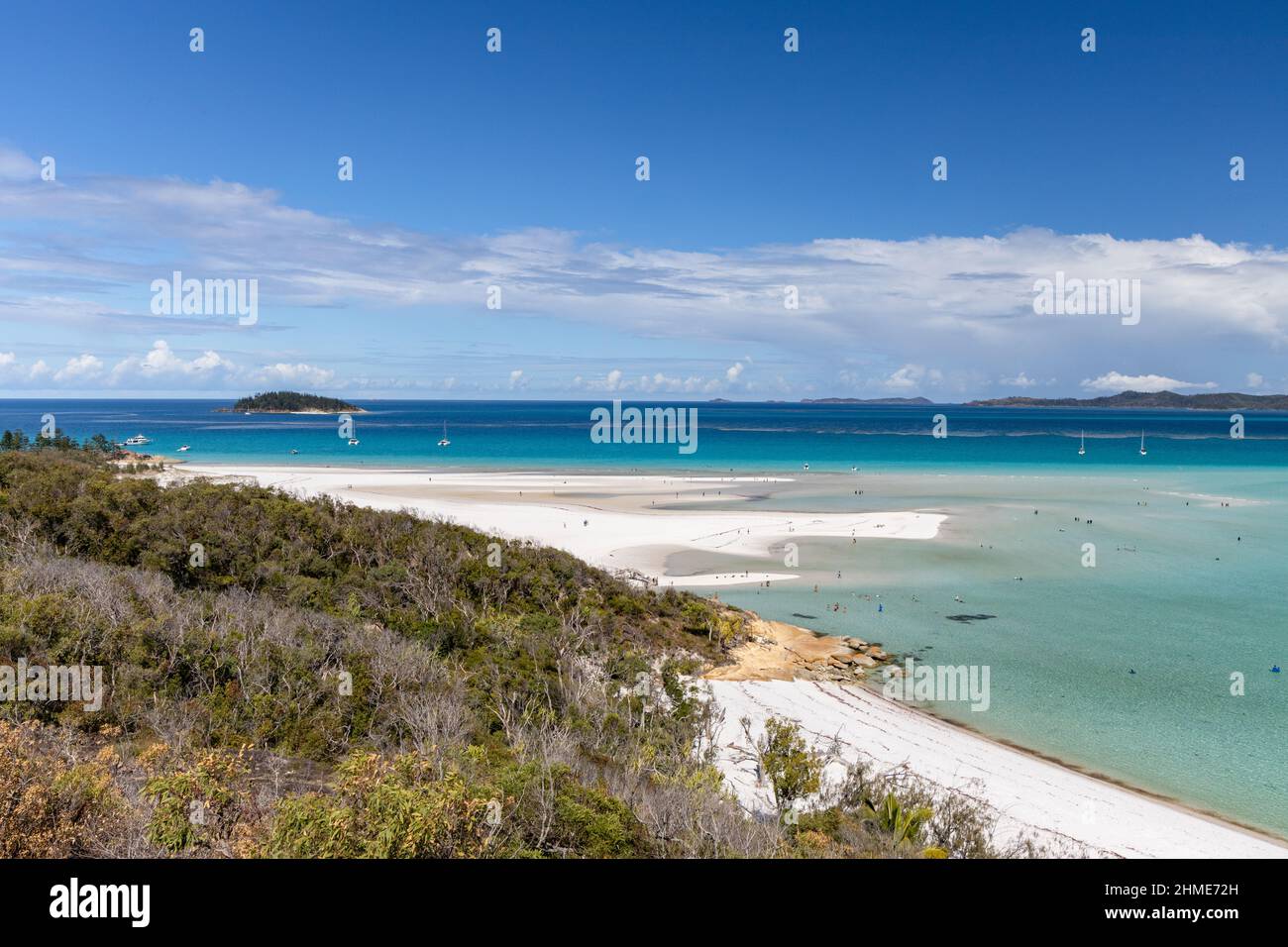 Plage de Whitehaven. Élu l'une des meilleures destinations de voyage. Whitsundays Australie. Îles Whitsunday, Queensland. Vacances de voile. Banque D'Images