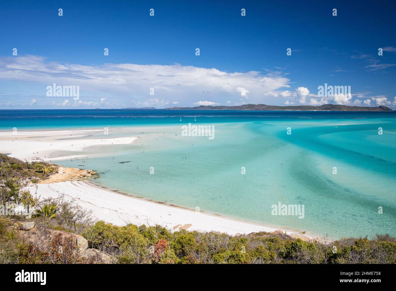 Plage de Whitehaven. Élu l'une des meilleures destinations de voyage. Whitsundays Australie. Îles Whitsunday, Queensland. Vacances de voile. Banque D'Images