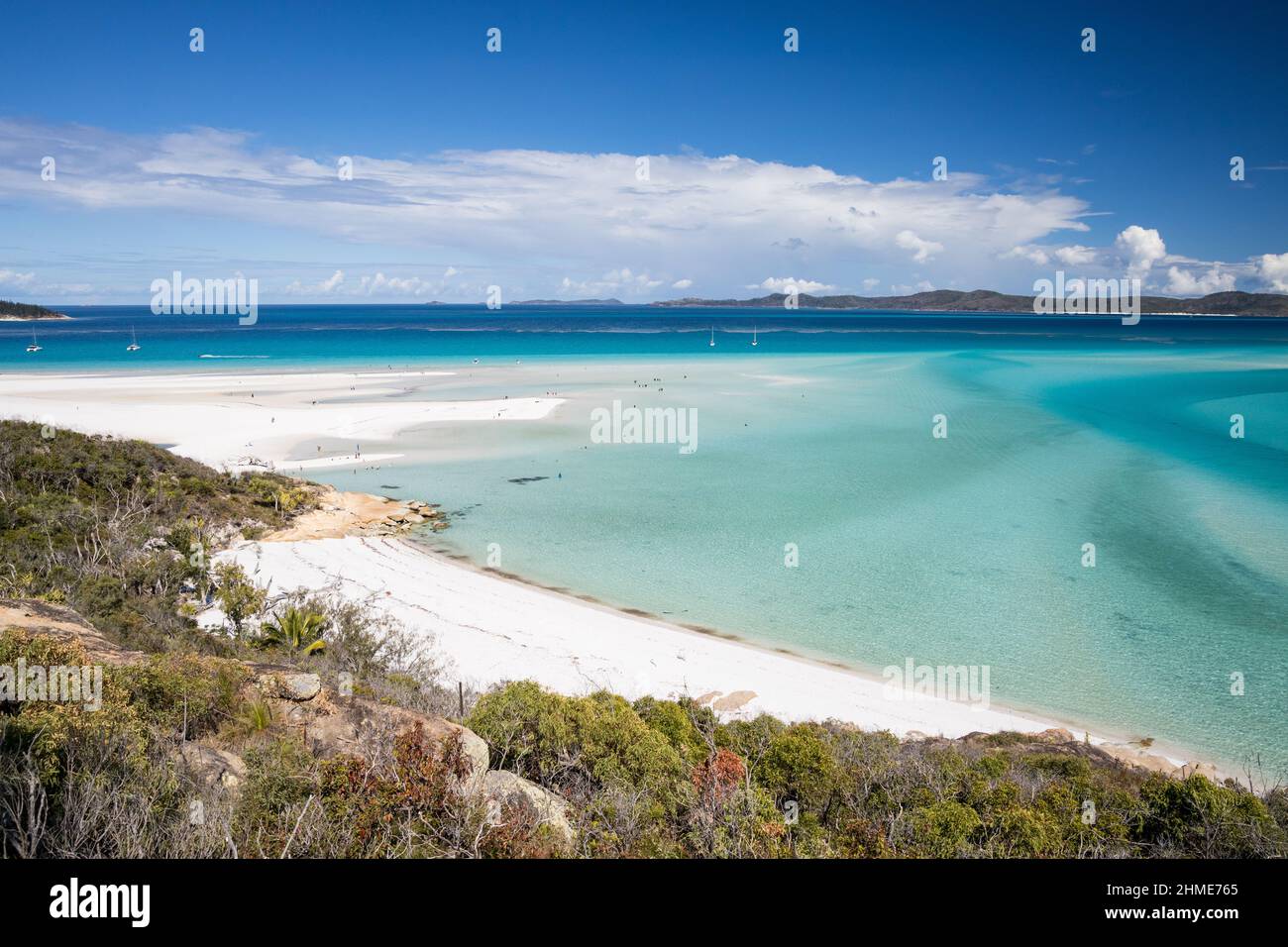 Plage de Whitehaven. Élu l'une des meilleures destinations de voyage. Whitsundays Australie. Îles Whitsunday, Queensland. Vacances de voile. Banque D'Images