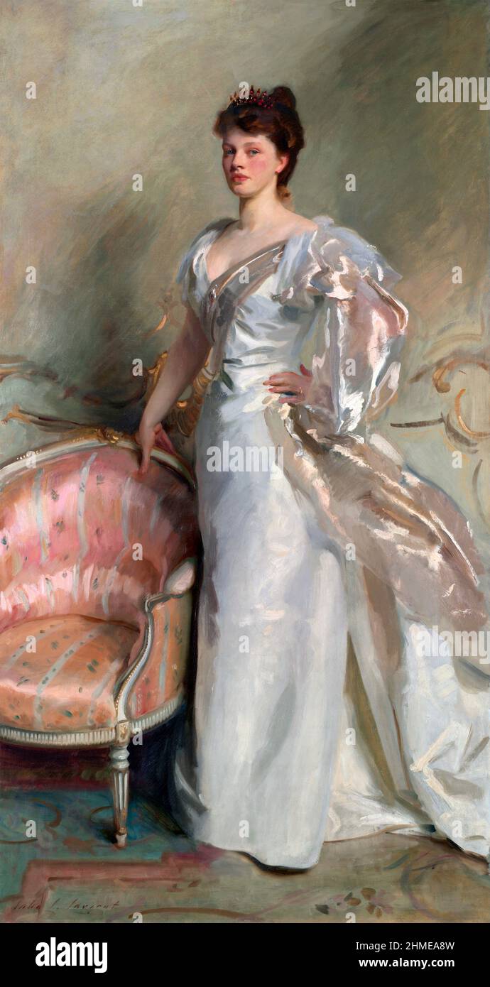 Mme George Swinton (Elizabeth Ebsworth) par John Singer Sargent (1856-1925), huile sur toile, 1897 Banque D'Images