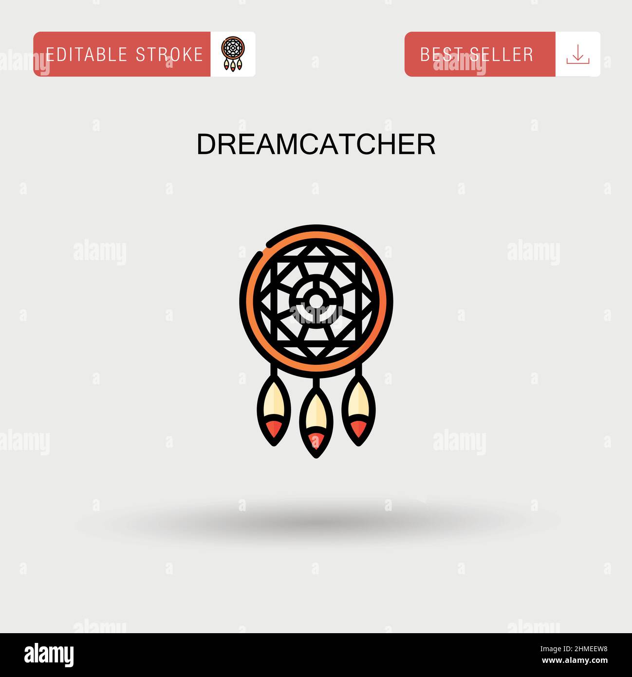 Icône de vecteur simple Dreamcatcher. Illustration de Vecteur