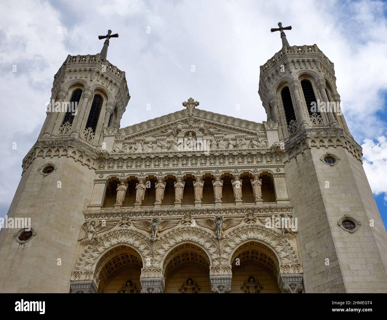 Basilique Notre Dame de Fourvière, Lyon, France Banque D'Images