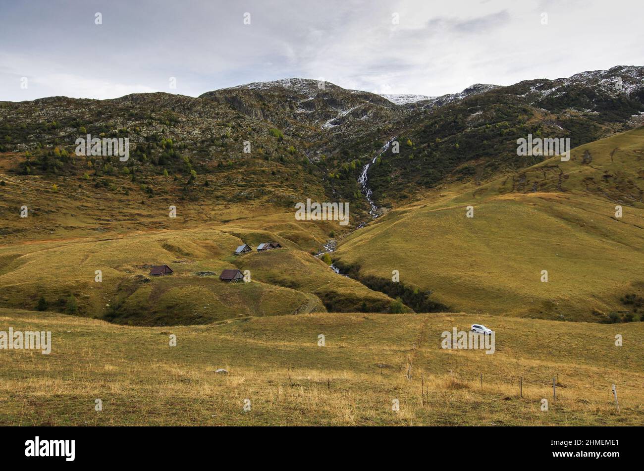 Paysages et montagnes, Col Glandon, automne, Savoie, Isère ; Rhône Alpes Auvergne, France, Europe Banque D'Images