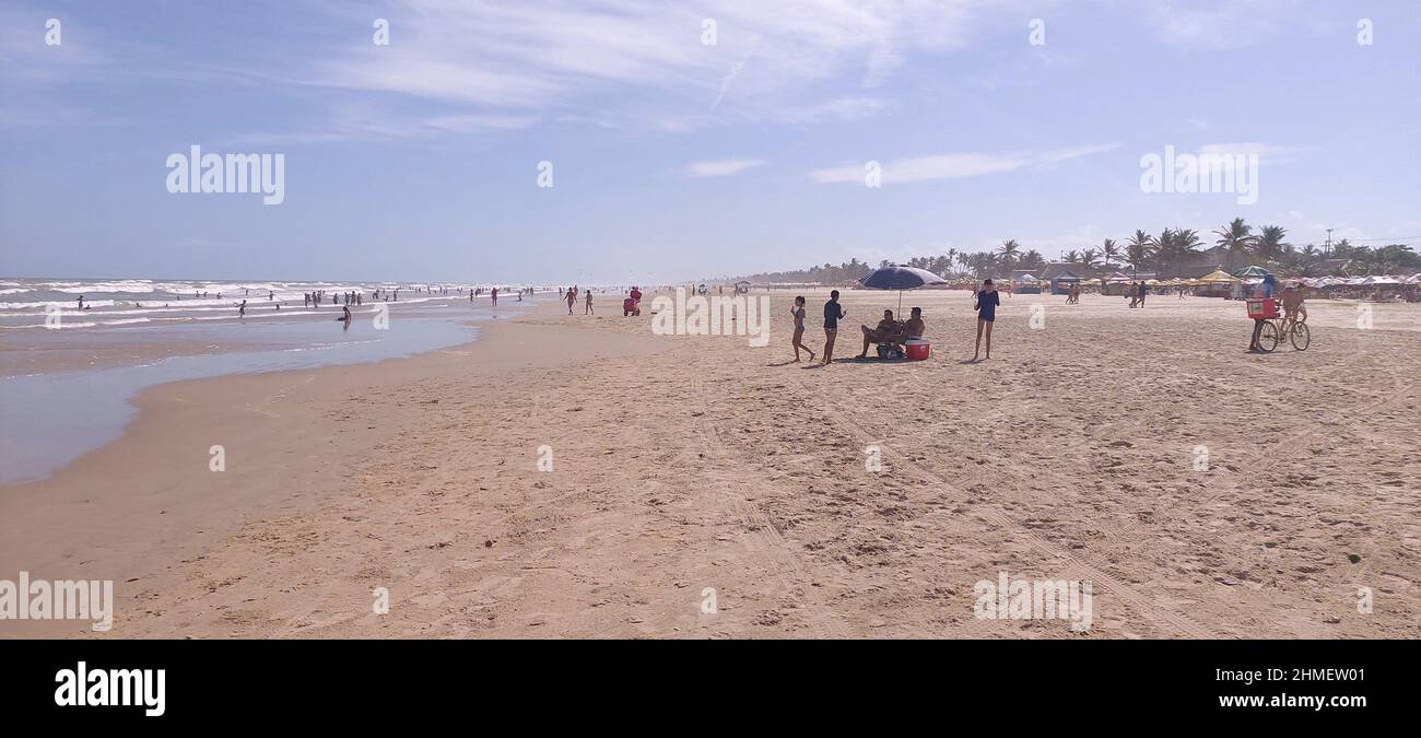 Plage, Orla do Atalaia, Aracaju, Sergipe, Brésil Banque D'Images