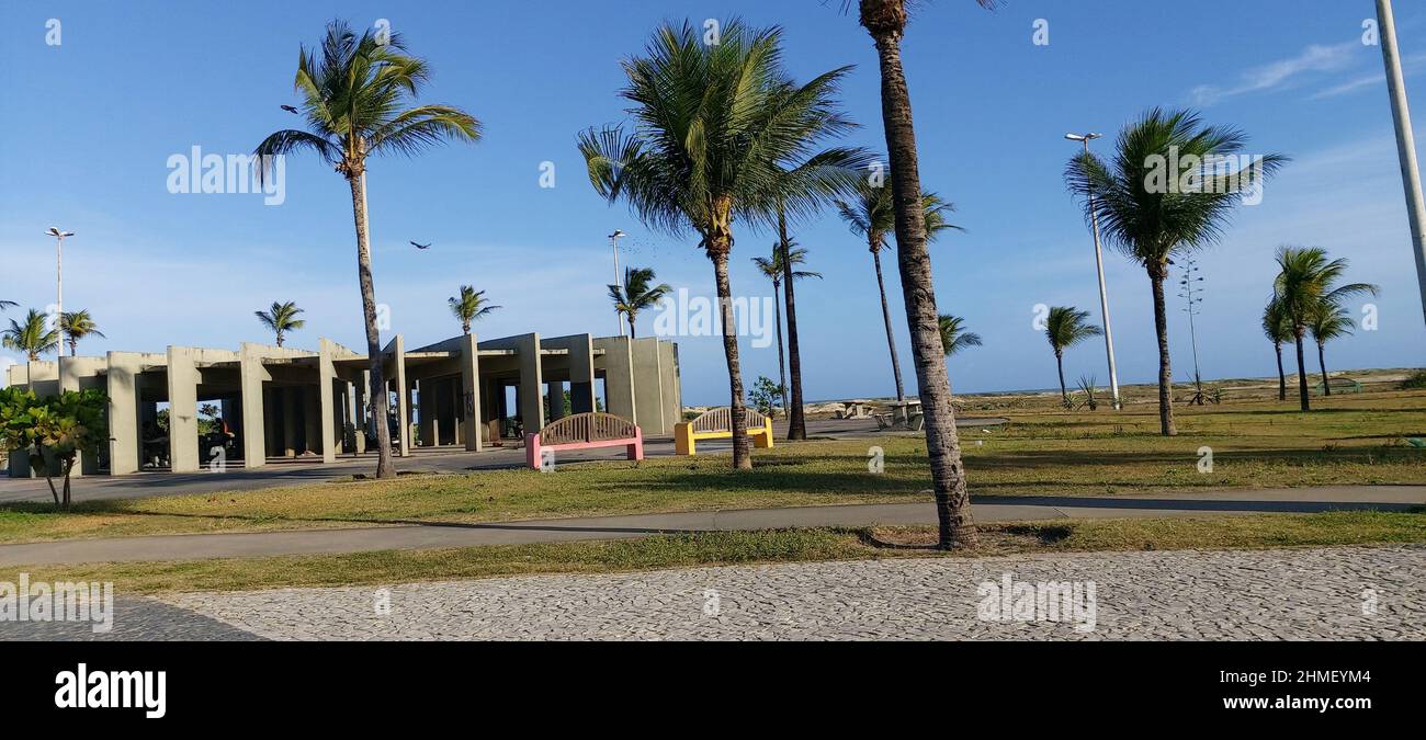 Plage, Orla do Atalaia, Aracaju, Sergipe, Brésil Banque D'Images