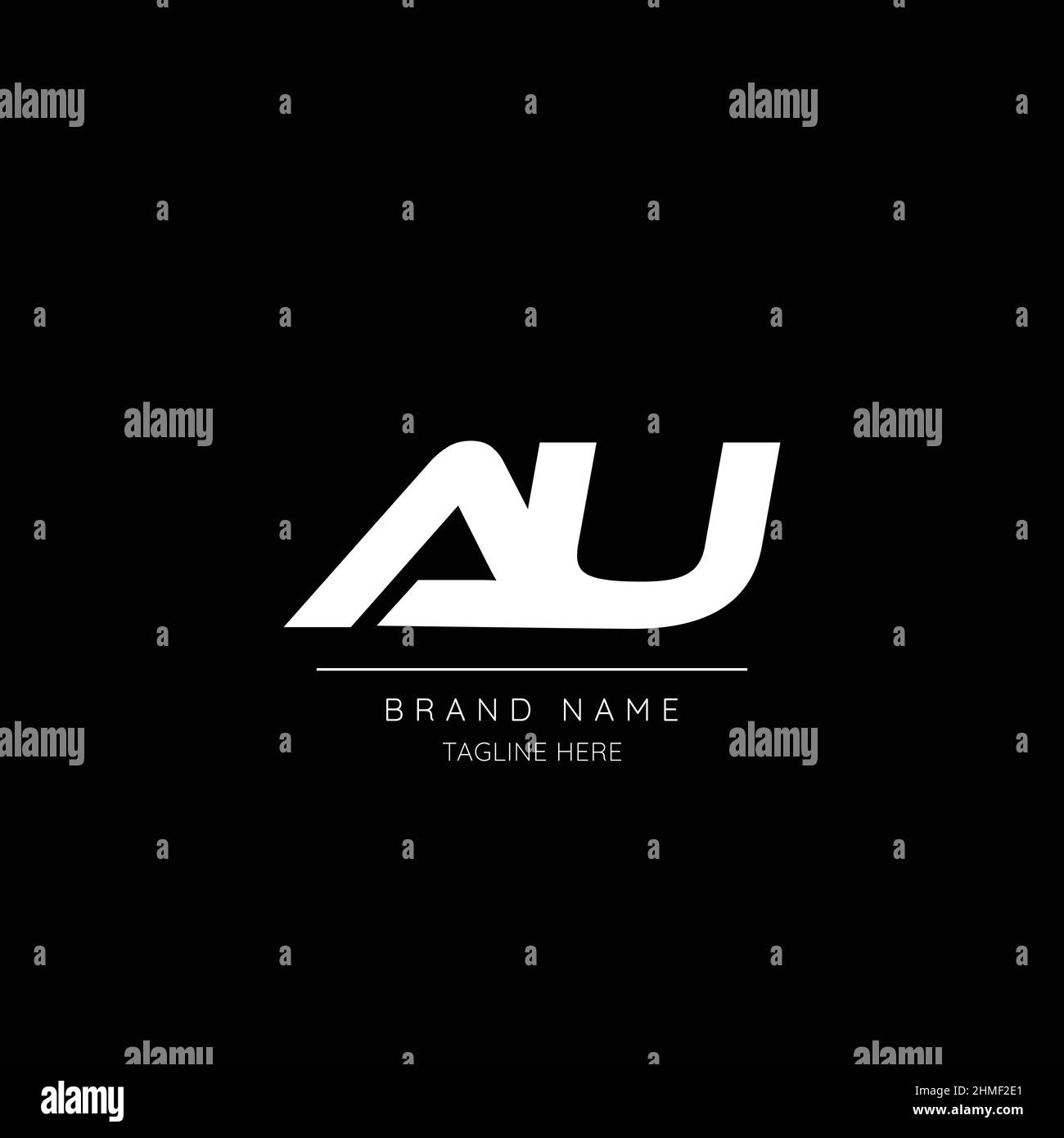 Style minimaliste blanc et noir couleur lettre au logo initial basé. Illustration de Vecteur