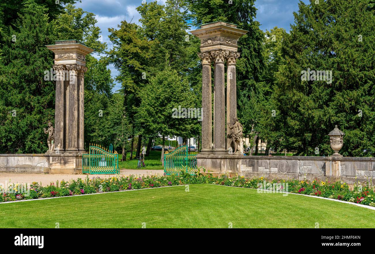 Portail Am palais jardins à Potsdam, Brandebourg, Allemagne Banque D'Images