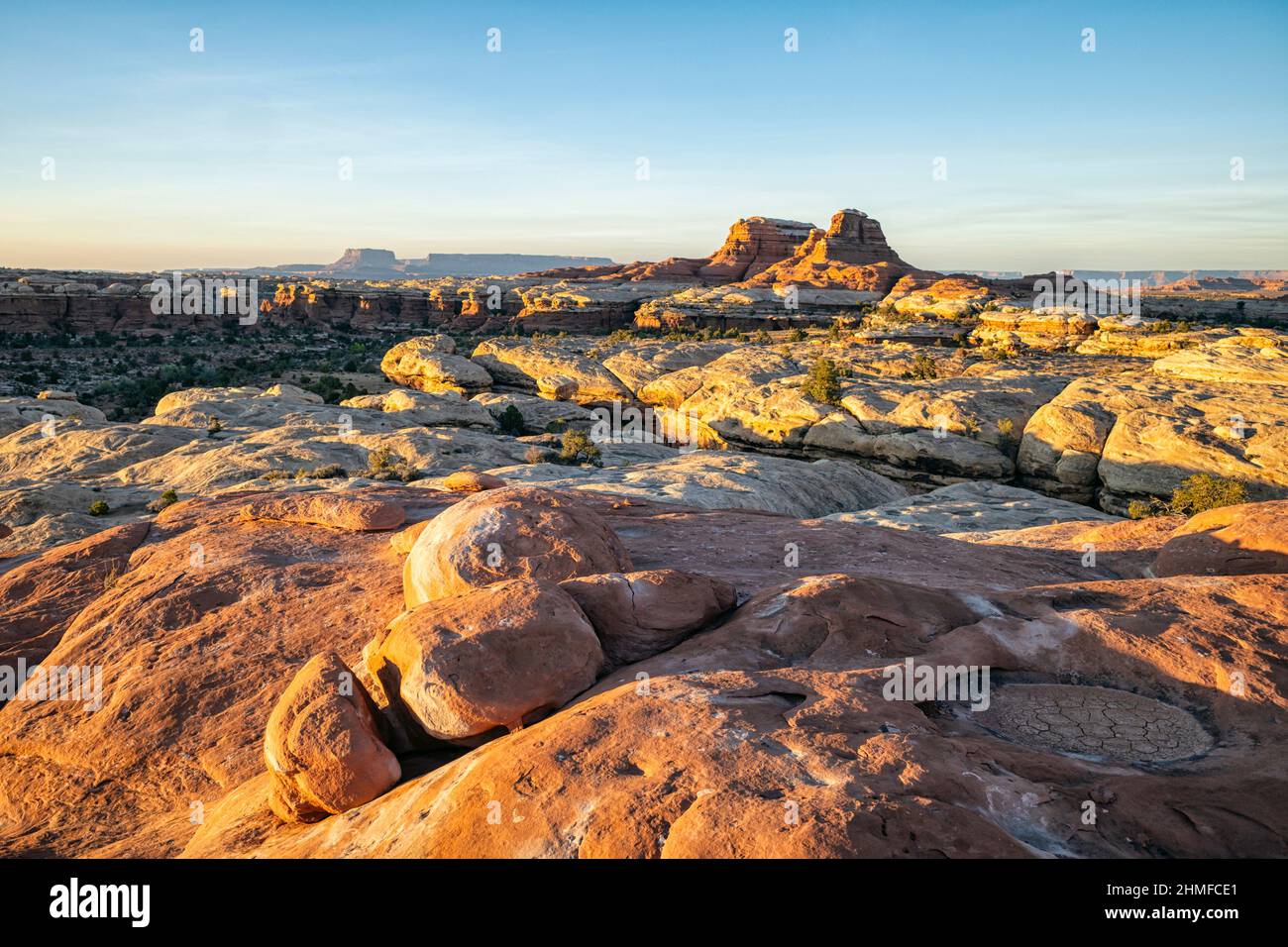 Paysage dans le parc national de Canyonlands, Utah Banque D'Images