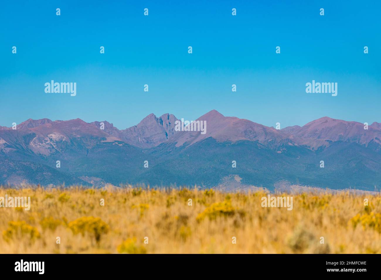 Montagnes Sangre de Cristo avec Blue Sky Banque D'Images