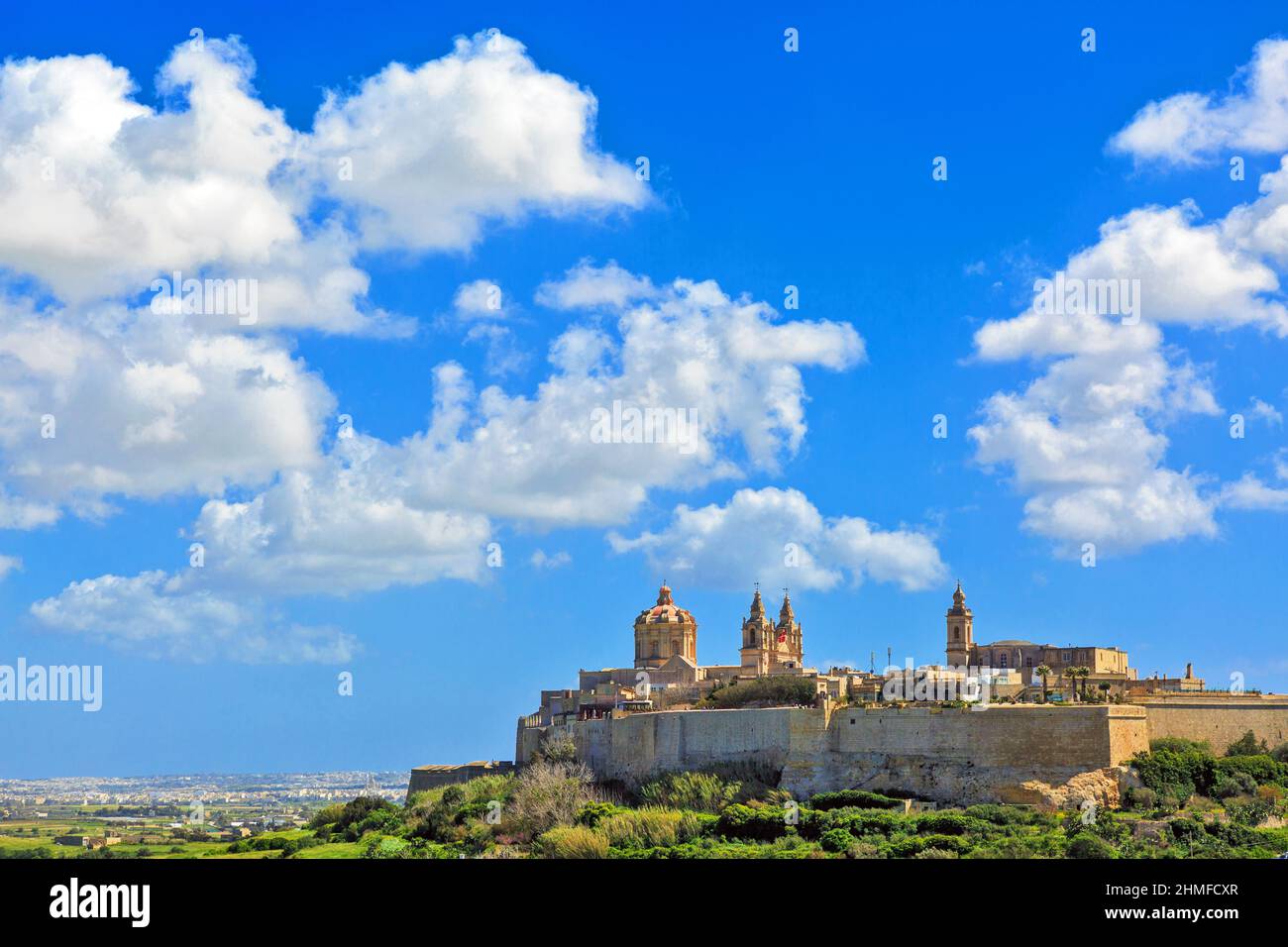 La Cité médiévale fortifiée de Mdina à Malte Banque D'Images