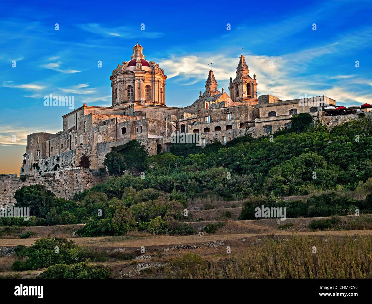 La Cité médiévale fortifiée de Mdina à Malte Banque D'Images