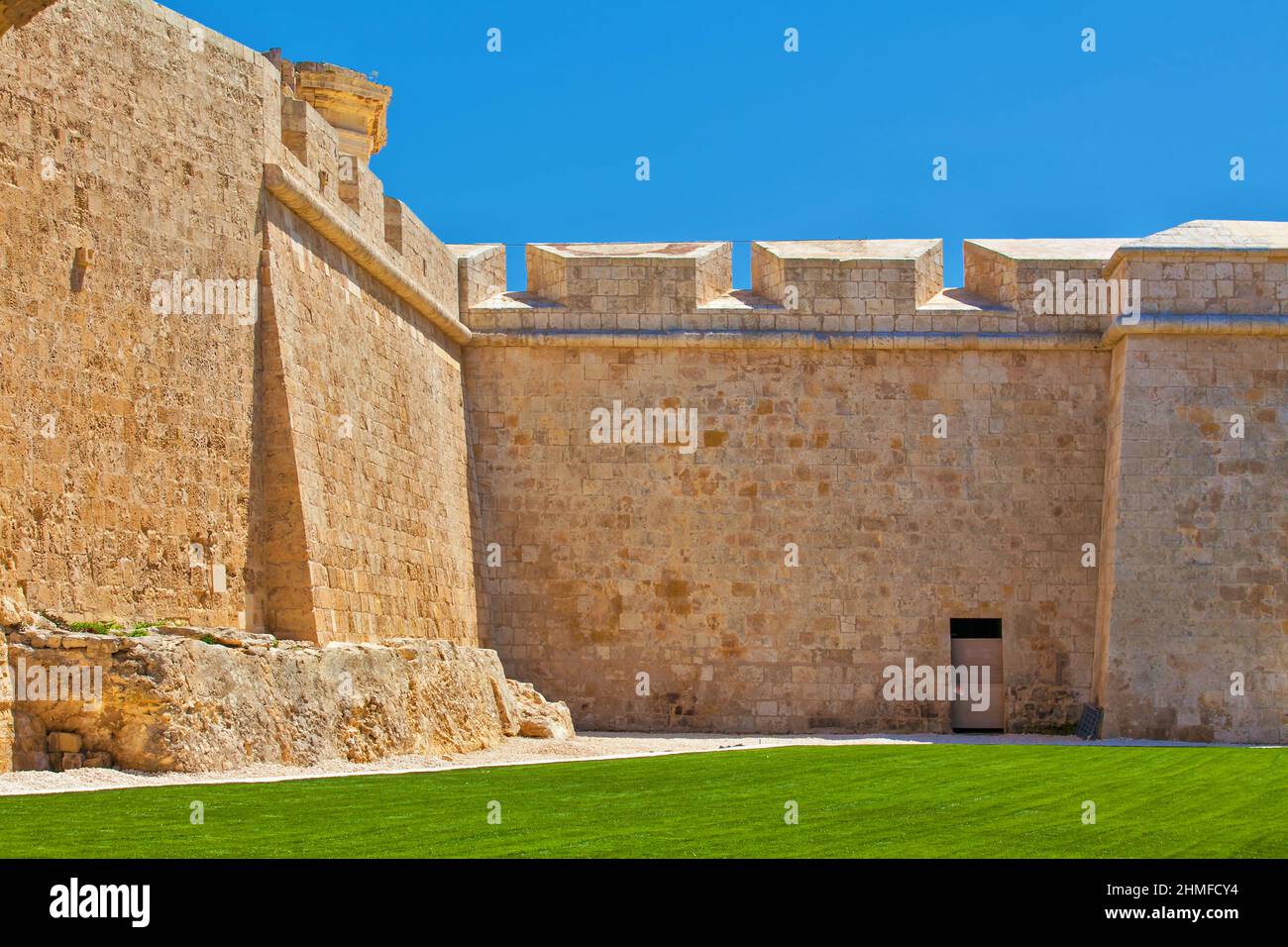 Les murs fortifiés de Mdina à Malte Banque D'Images
