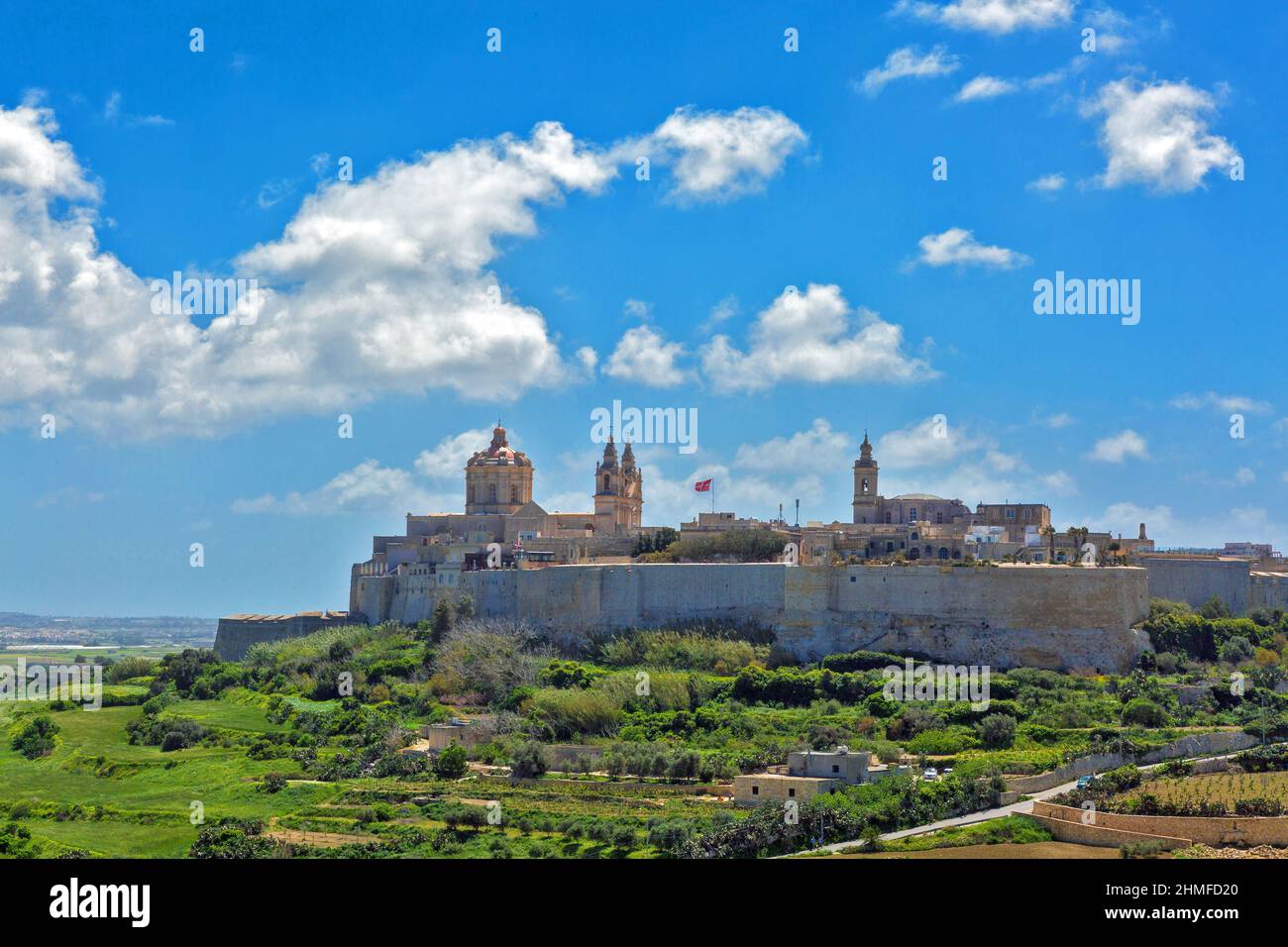 La Cité médiévale fortifiée de Mdina à Malte Banque D'Images