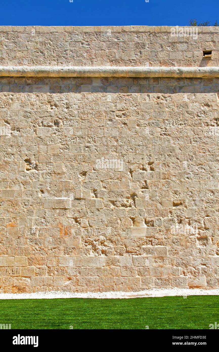 Un détail des bastions de Mdina Banque D'Images