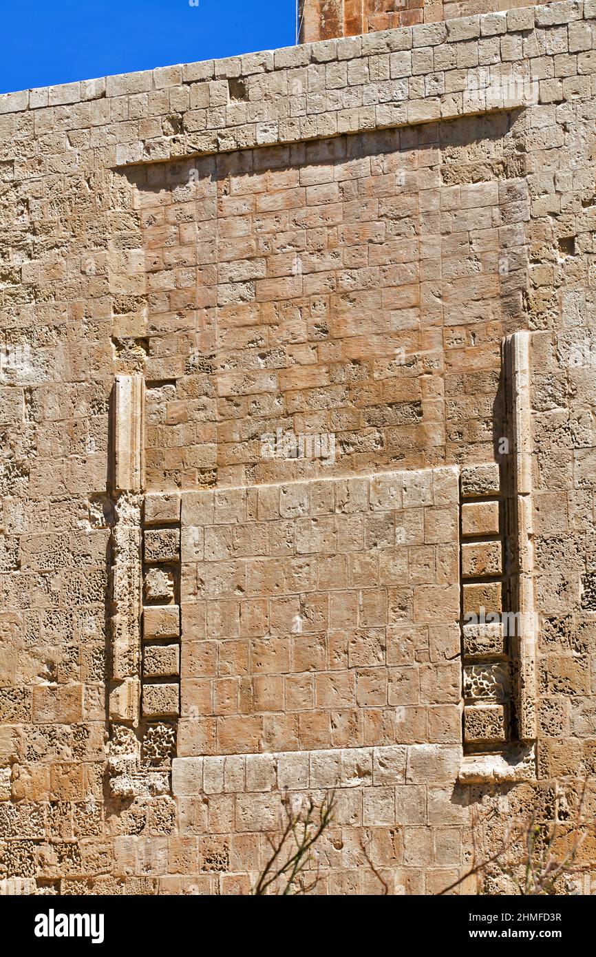 La porte de la vieille Mdina et Drawbridge Banque D'Images