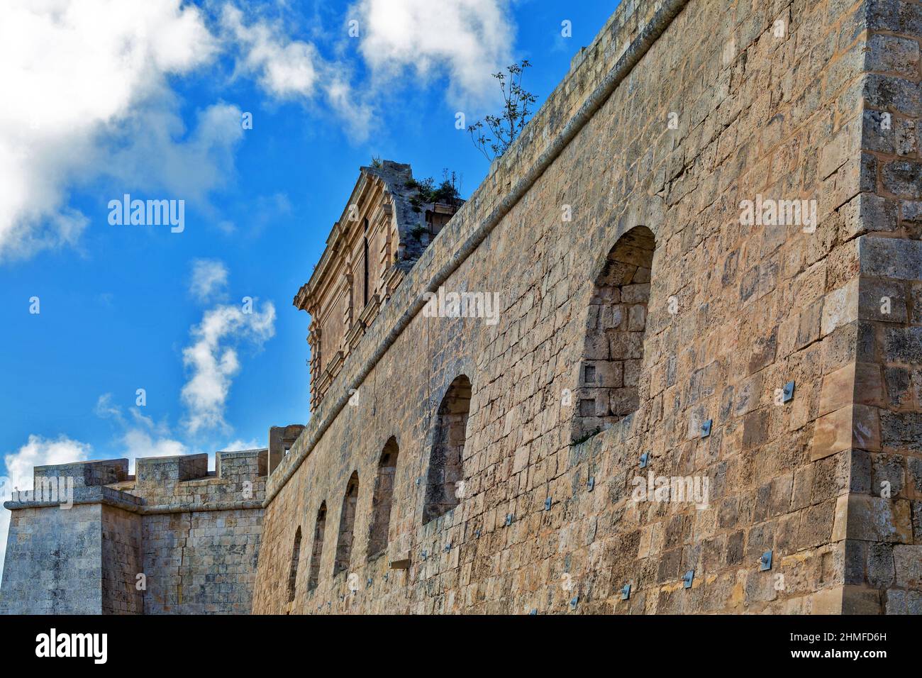Détails des murs de Mdina Banque D'Images