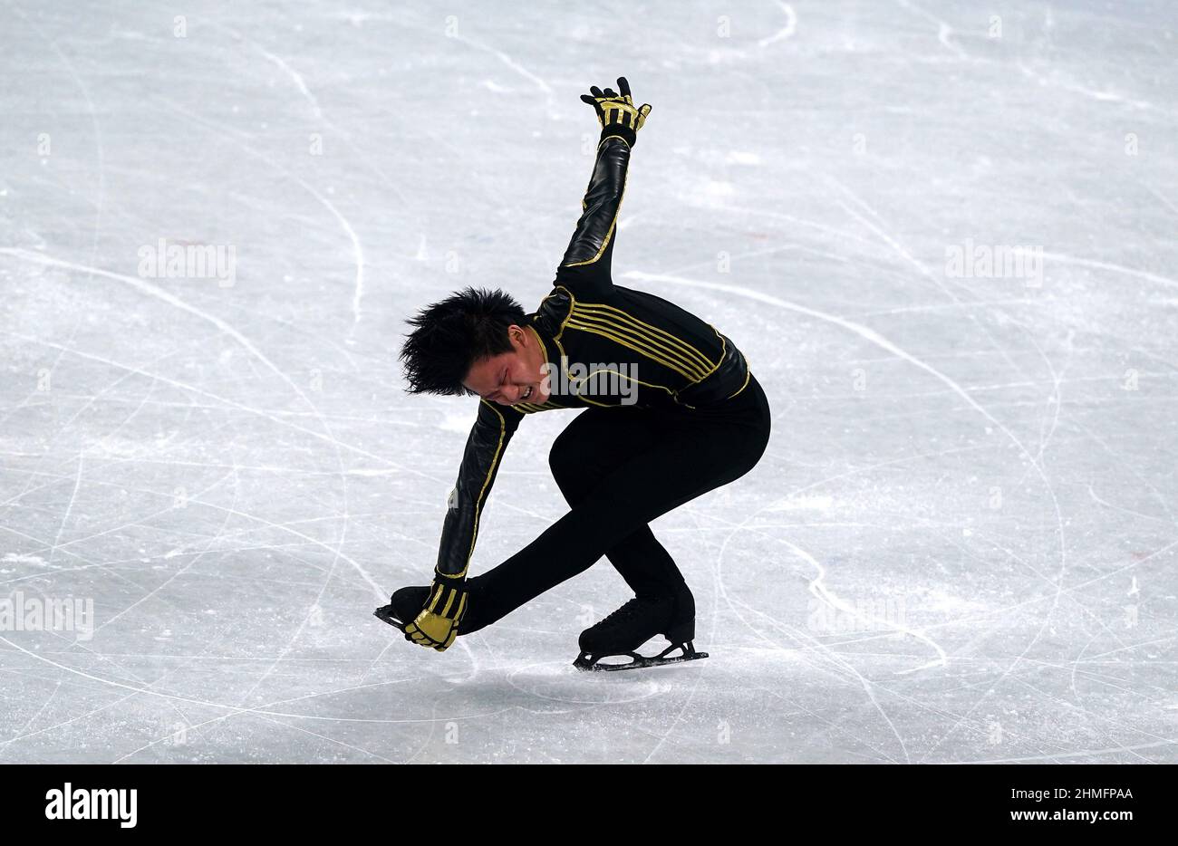 Adam Siao HIM Fa en France pendant le patinage individuel masculin - Patinage gratuit le sixième jour des Jeux Olympiques d'hiver de Beijing 2022 au stade intérieur de la capitale en Chine. Date de la photo : jeudi 10 février 2022. Banque D'Images