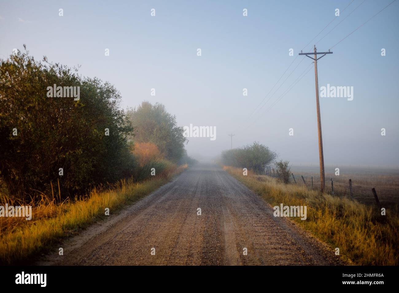 Farm Gravel Road Banque D'Images