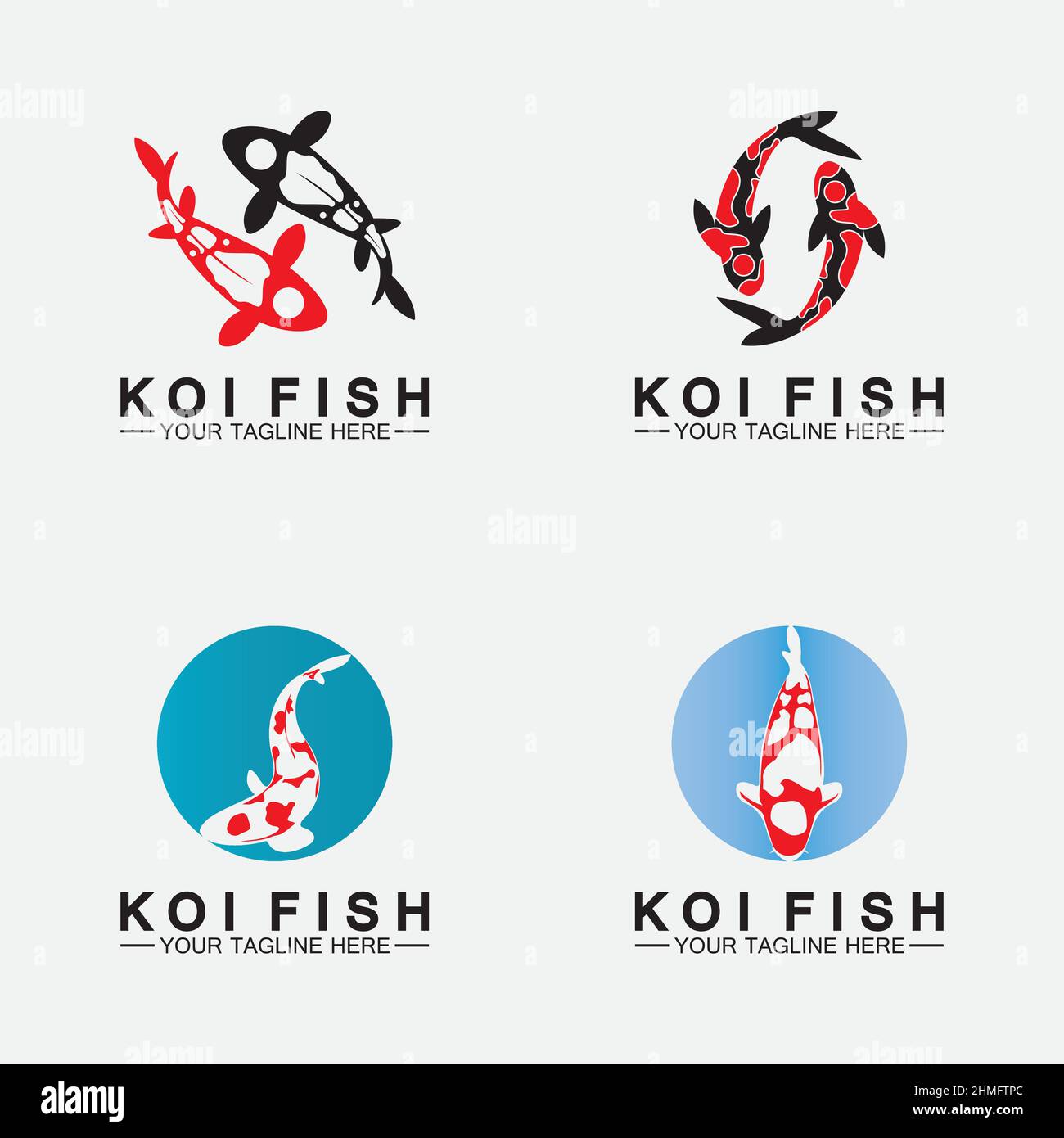 Modèle vectoriel de logo Koi Fish Illustration de Vecteur