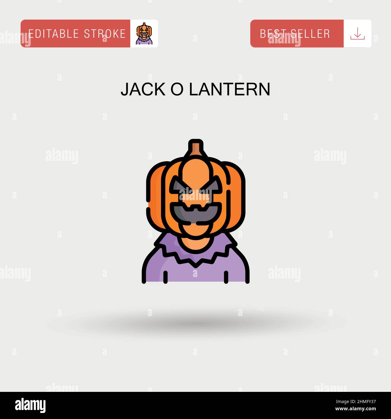 Jack o lanterne icône vecteur simple. Illustration de Vecteur