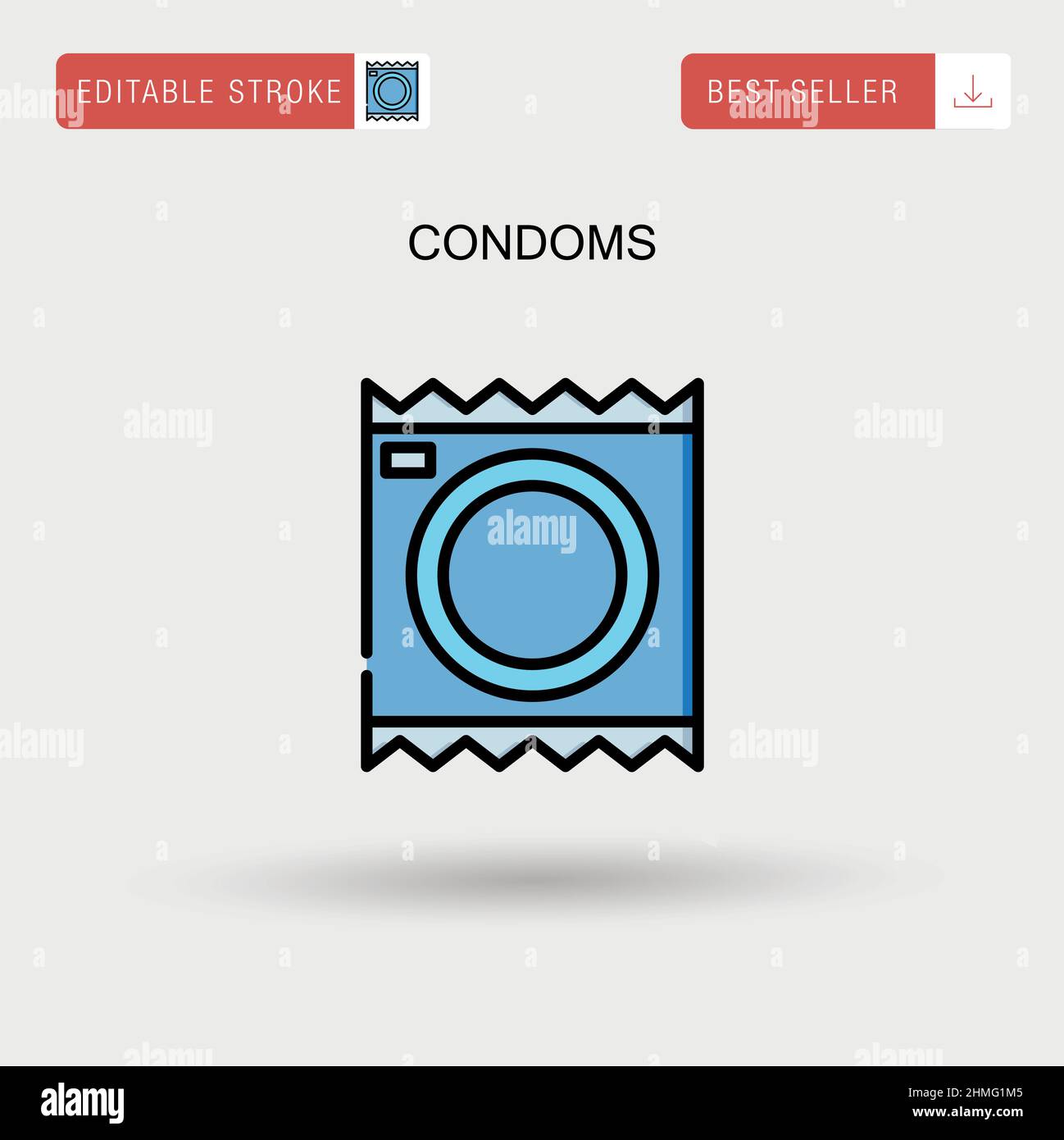 Condoms simple vecteur icône. Illustration de Vecteur
