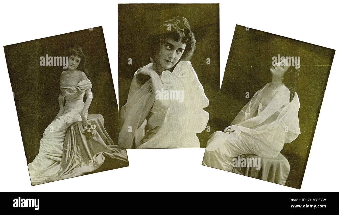 Portrait de Mlle Robinson, actrice américaine. Image du magazine de théâtre franco-allemand illustré « Das Album », 1898. Banque D'Images