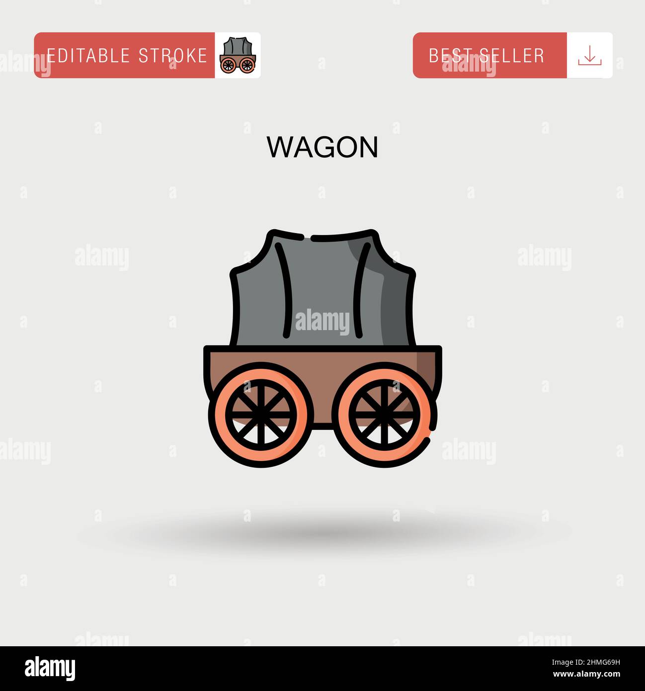 Icône de vecteur simple de wagon. Illustration de Vecteur