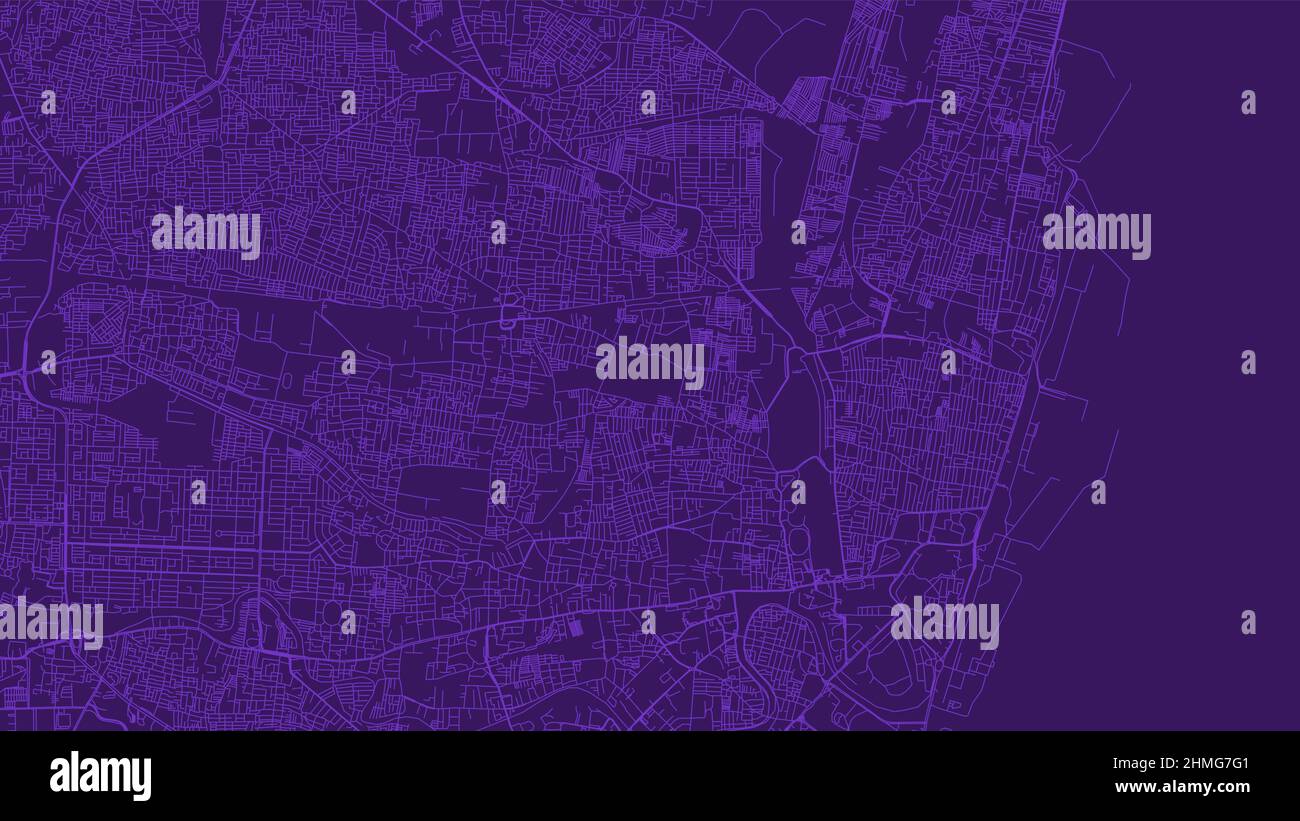 Chennai carte ville affiche province, violet fond horizontal carte vectorielle. Carte routière de la municipalité. Panorama panoramique sur l'Inde. Illustration de Vecteur