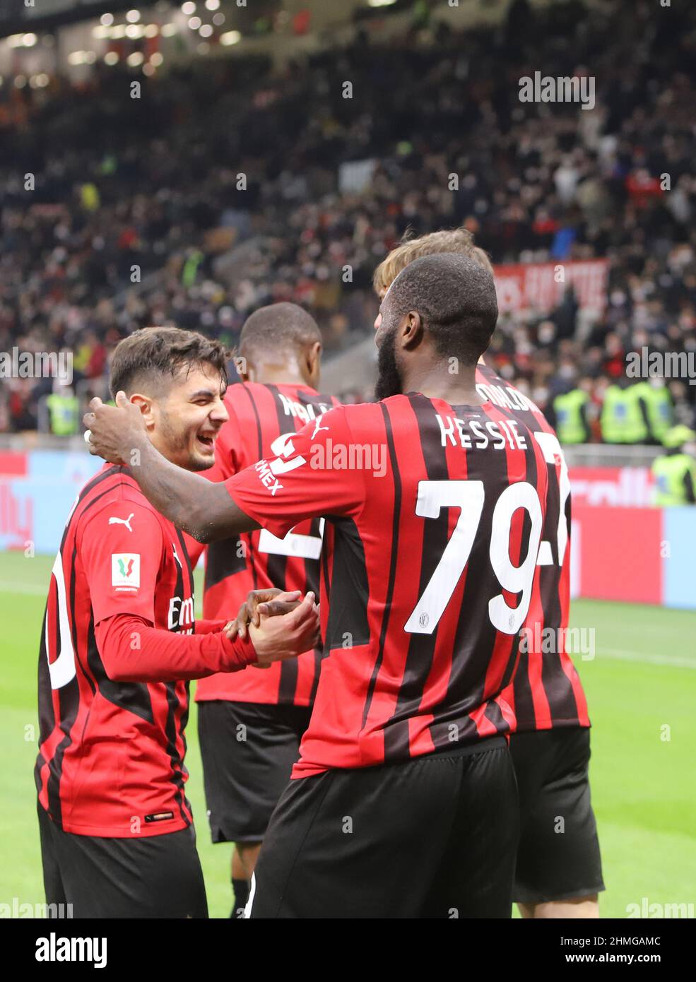 MILAN ITALIE- février 9 Stadio G Meazza lors du match de la coupe d'Italie de Frecciarossa entre l'AC Milan et la SS Lazio au Stadio G. Meazza le 9 2022 février à Milan, Italie. Credit: Christian Santi/Alay Live News Banque D'Images MILAN ITALIE- février 9 Stadio G Meazza lors du match de la coupe d'Italie de Frecciarossa entre l'AC Milan et la SS Lazio au Stadio G. Meazza le 9 2022 février à Milan, Italie. Credit: Christian Santi/Alay Live News Banque D'Images
