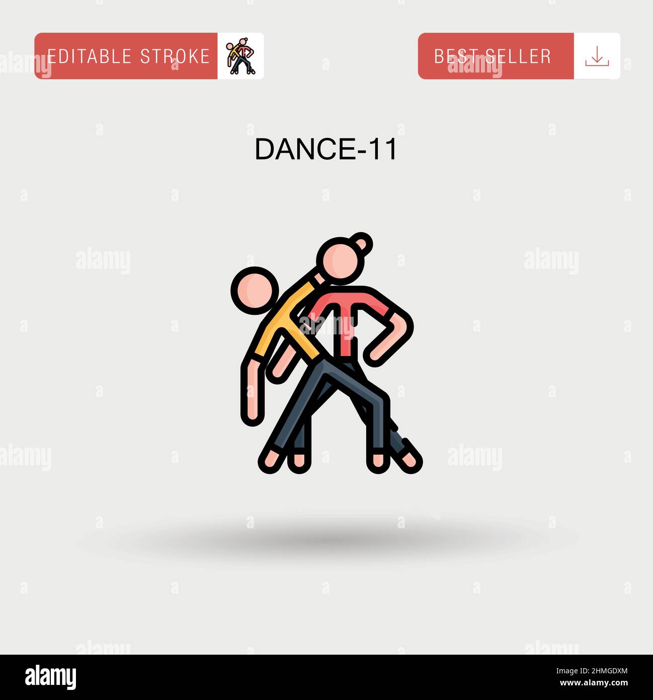 Icône de vecteur simple Dance-11. Illustration de Vecteur