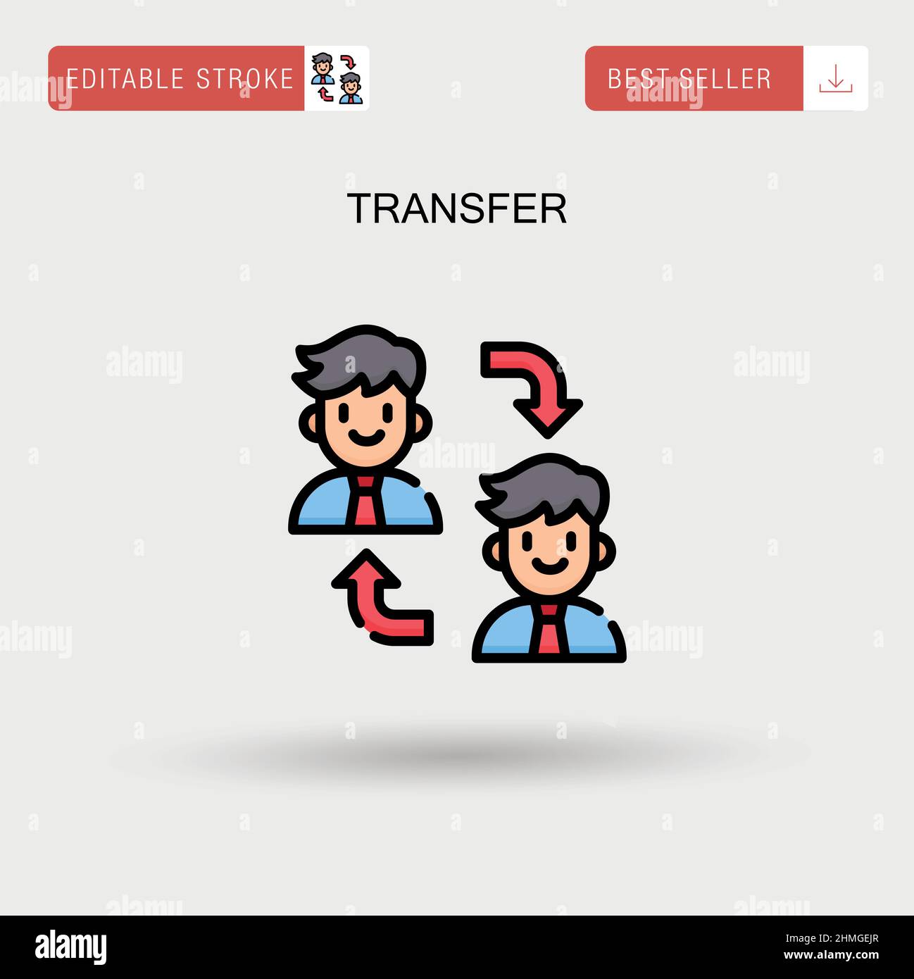 Icône de vecteur simple de transfert. Illustration de Vecteur