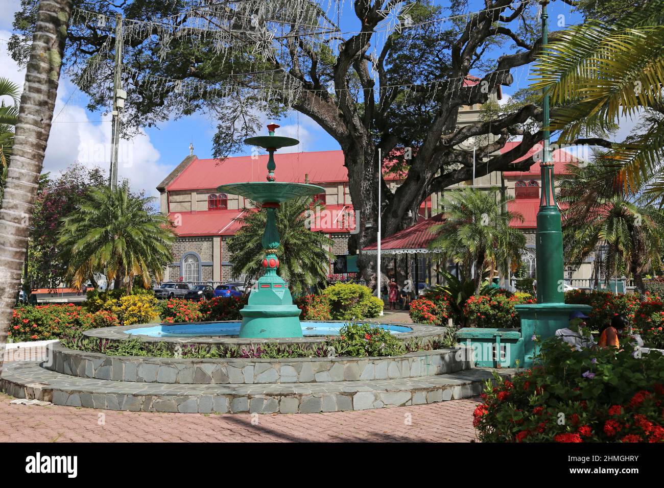 Derek Walcott Square, Castries, Sainte-Lucie, Îles du vent, Petites Antilles, Antilles, mer des Caraïbes Banque D'Images
