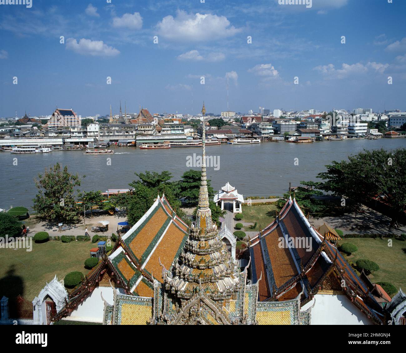 Thaïlande. Bangkok. Vue d'ensemble de Wat Arun. Banque D'Images