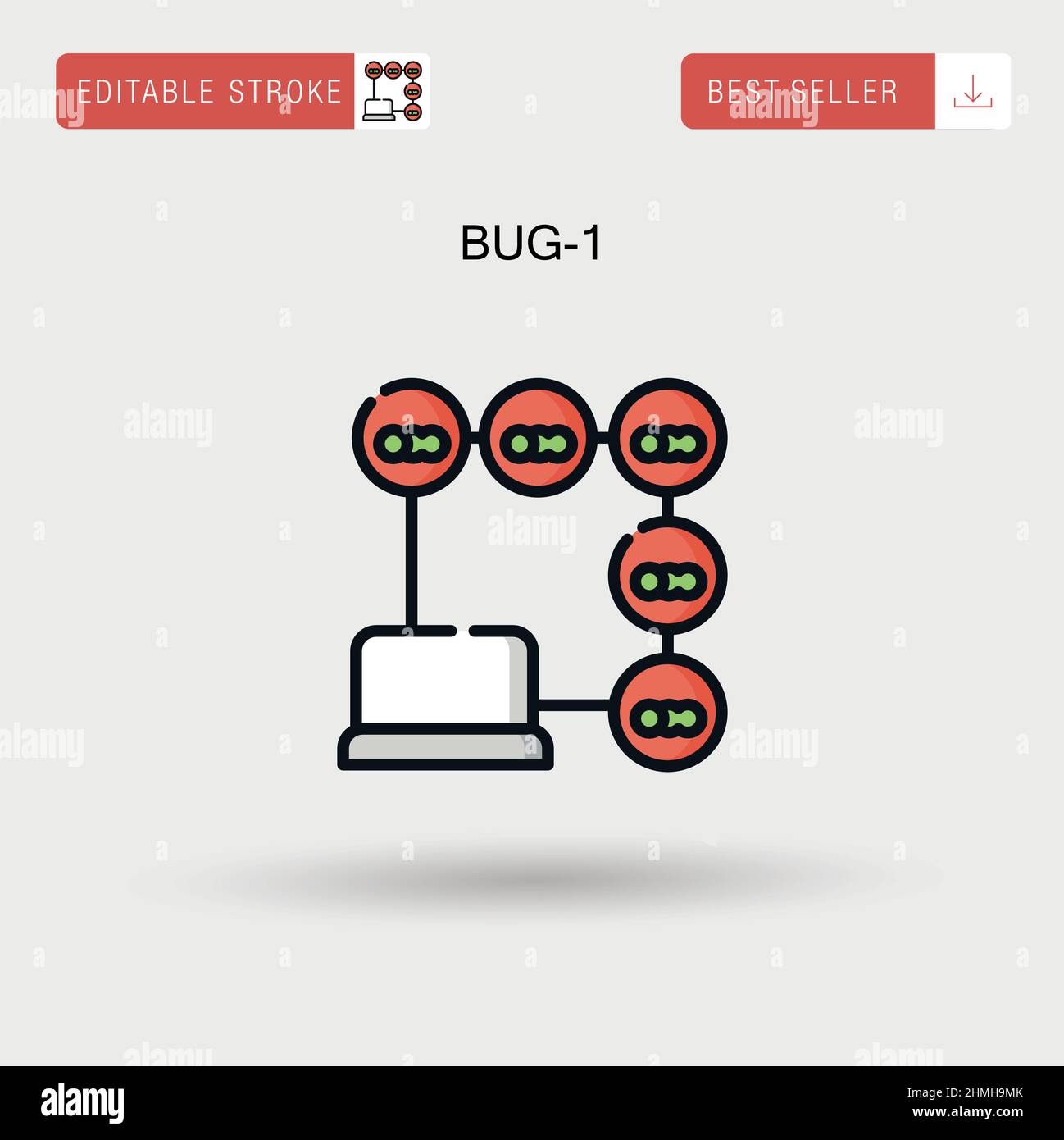 Bug-1 icône de vecteur simple. Illustration de Vecteur