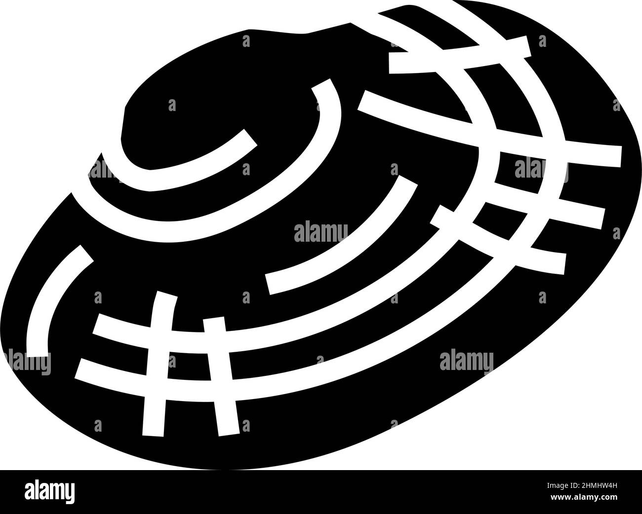 illustration vectorielle d'icône de glyphe de palourdes de manille Illustration de Vecteur