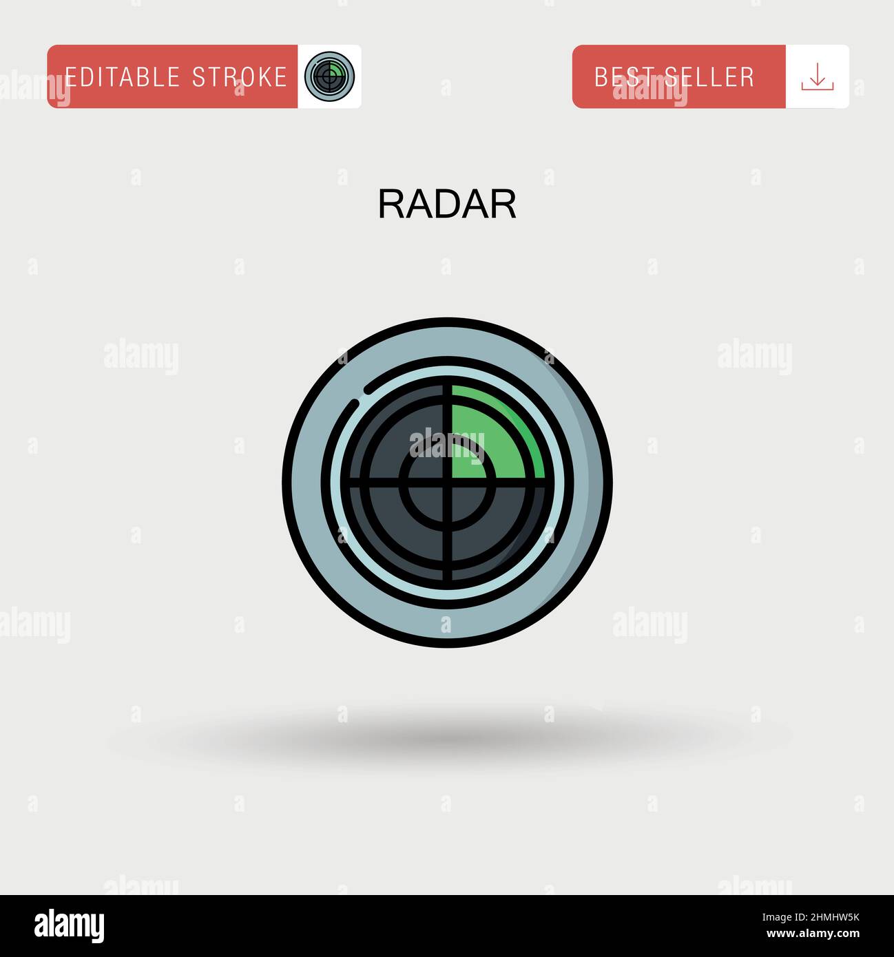 Icône de vecteur simple radar. Illustration de Vecteur