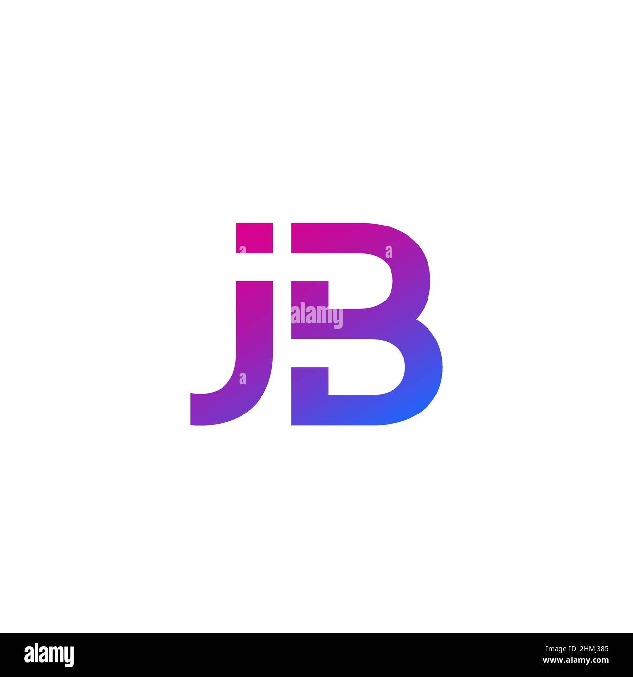 Logo JB monogramme, lettres vectorielles Illustration de Vecteur