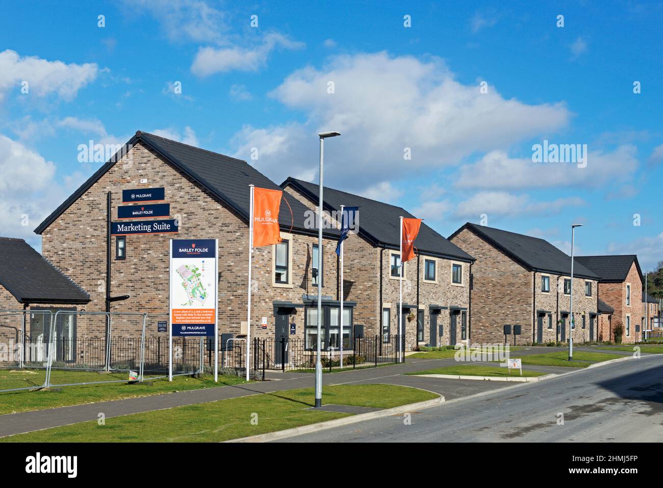 Développement de nouveaux logements - Barley Folde - par Mulgrave Properties, Pocklington, East Yorkshire, Angleterre Royaume-Uni Banque D'Images