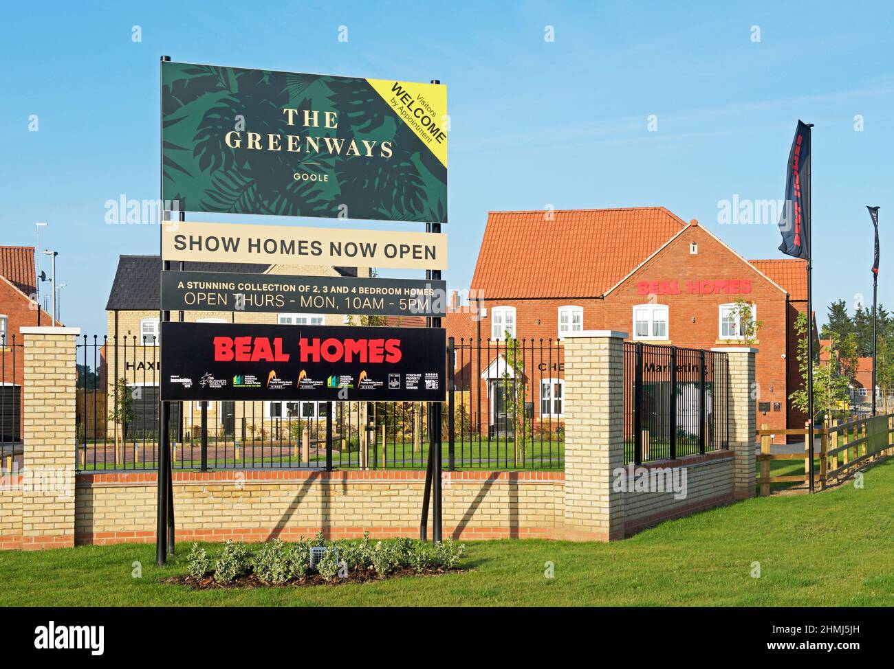 Greenways, un nouveau développement de logements par Beal Homes, sur Rawcliffe Road, Goole, East Yorkshire, Angleterre Banque D'Images