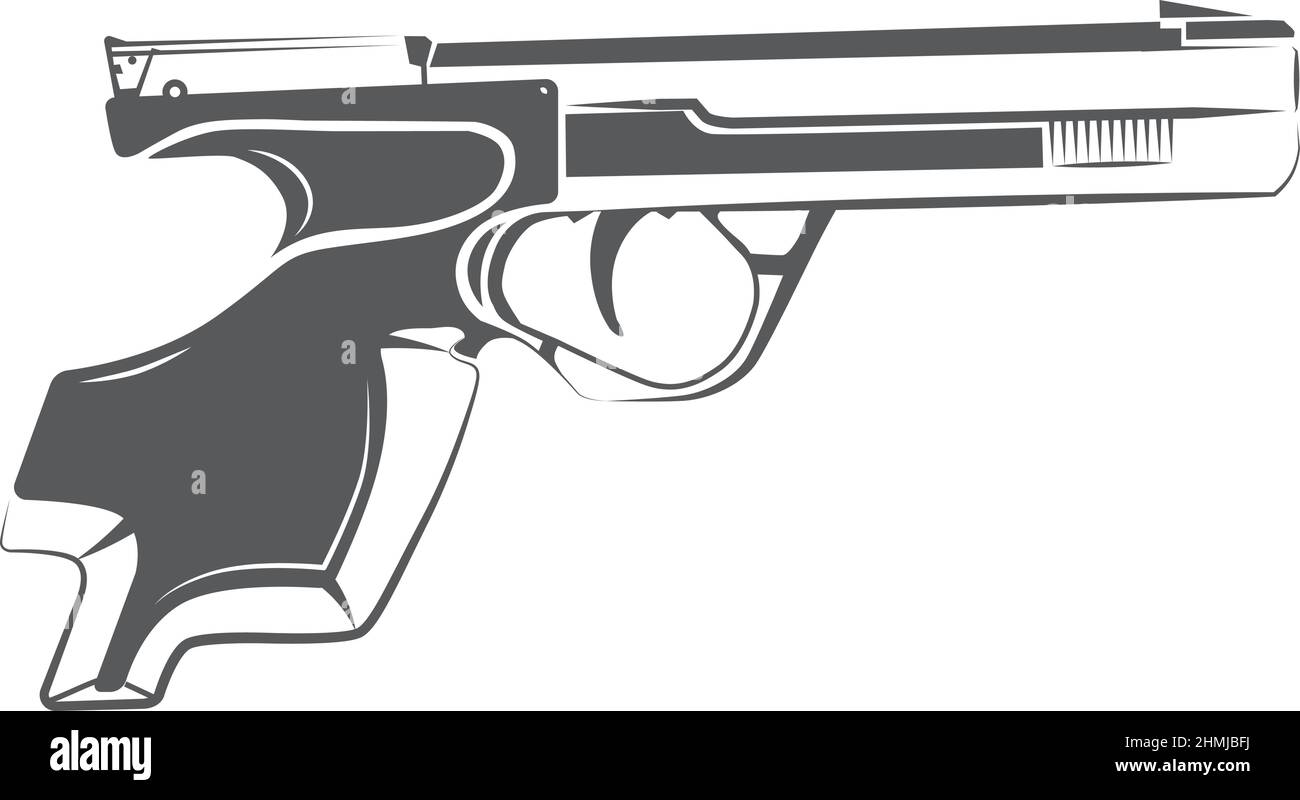 Icône pistolet. Arme à feu. Panneau de pistolet Illustration de Vecteur