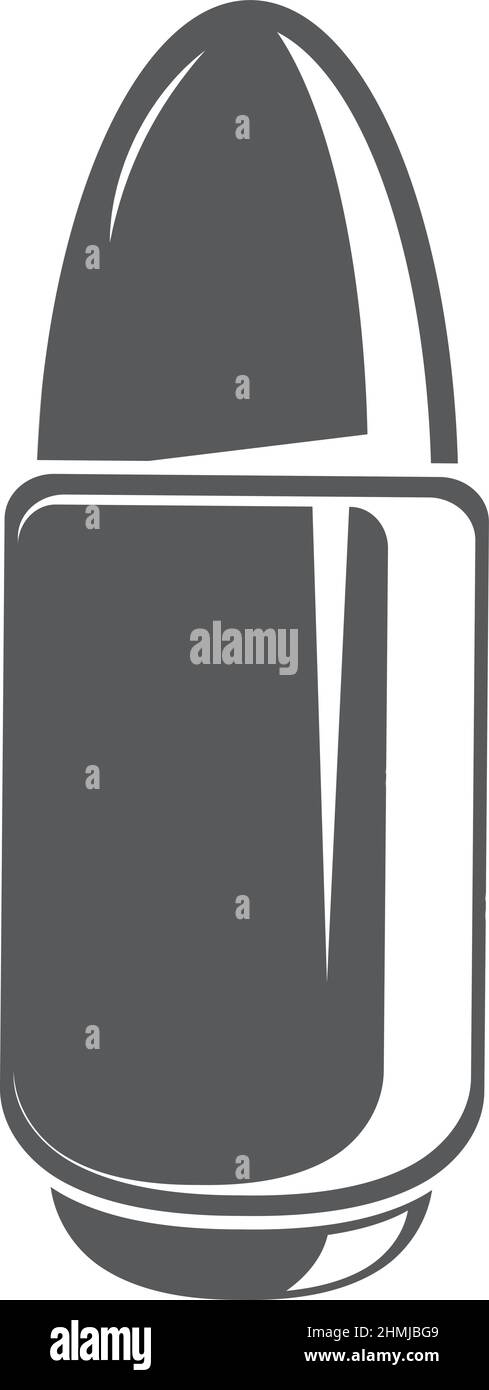 Icône de puce. Munitions d'armes Symbole de tir de canon Illustration de Vecteur
