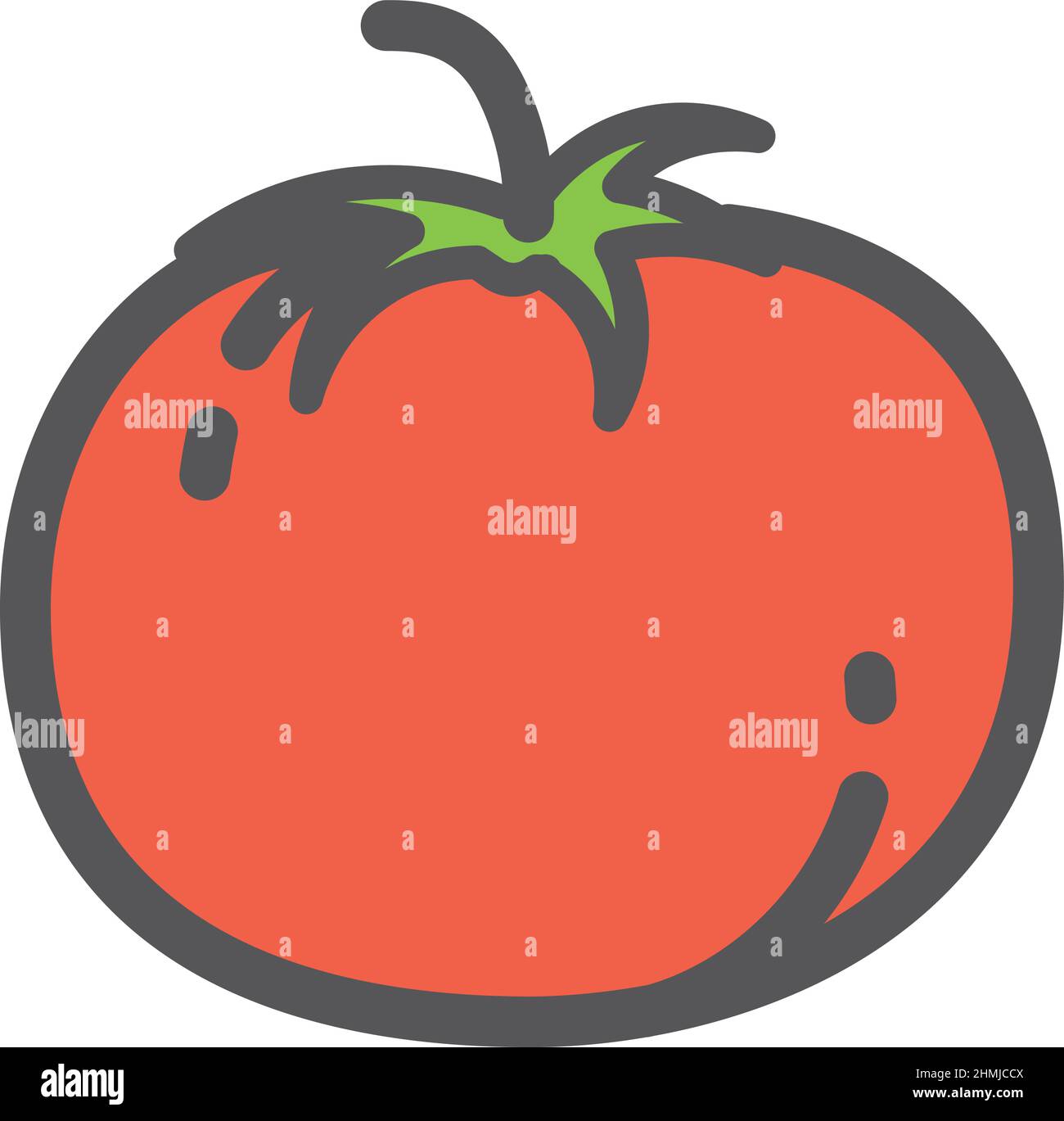 Icône tomate. Fruits rouges juteux. Salade de légumes Illustration de Vecteur