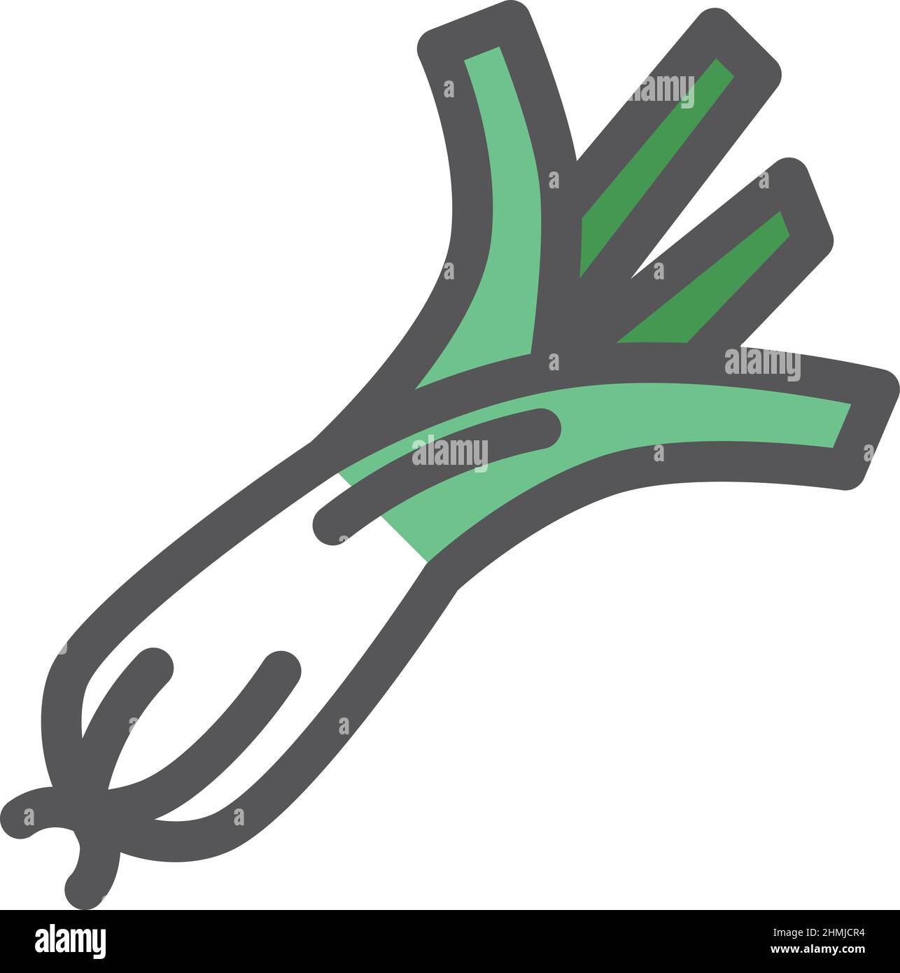 Icône en forme d'œil. Oignon de printemps. Légumes verts Illustration de Vecteur