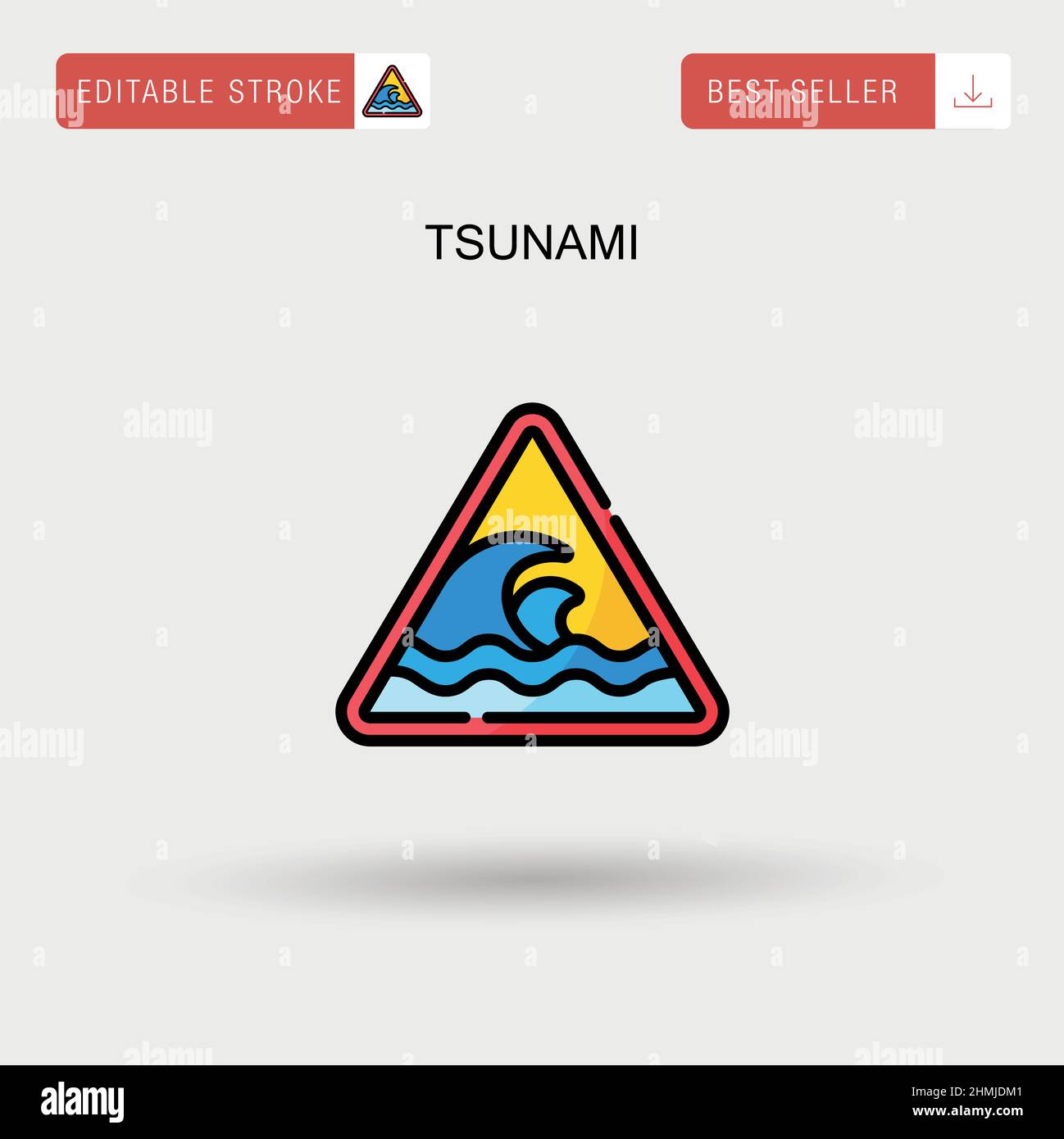 Icône de vecteur simple tsunami. Illustration de Vecteur