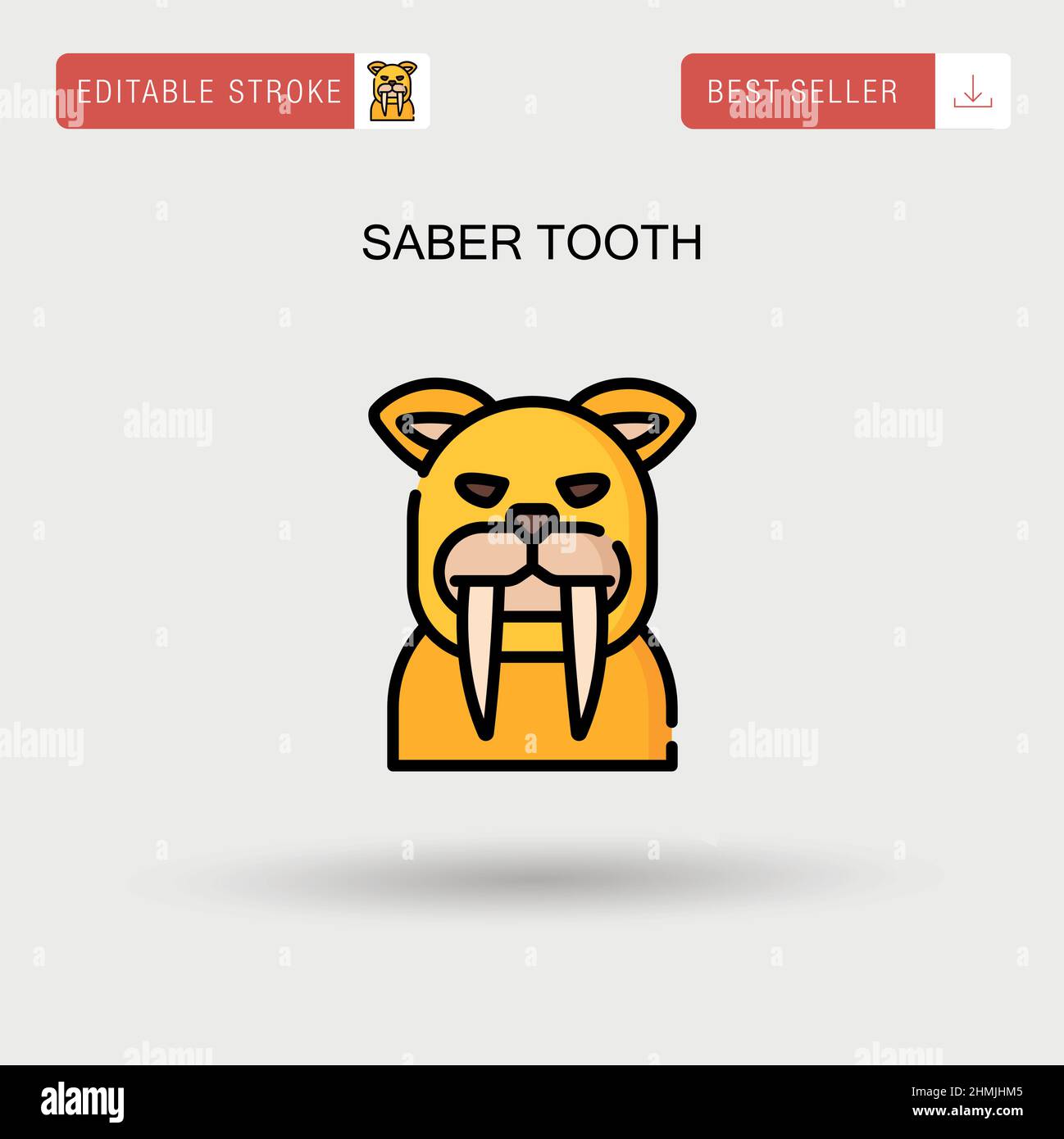 Icône de vecteur simple Sabre tooth. Illustration de Vecteur Icône de vecteur simple Sabre tooth. Illustration de Vecteur