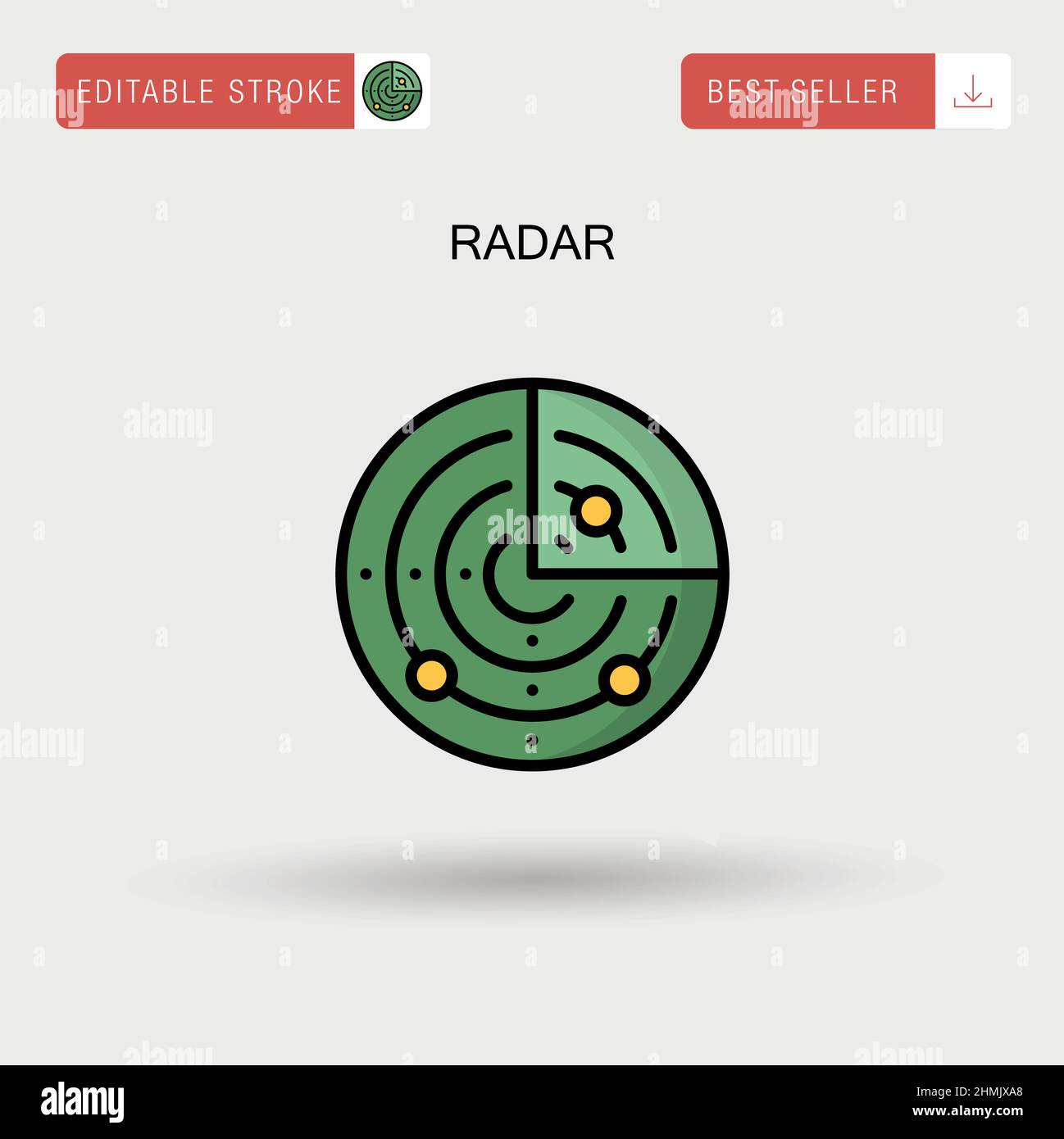 Icône de vecteur simple radar. Illustration de Vecteur