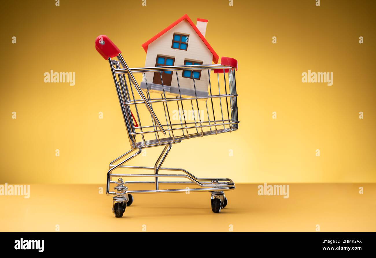 Propriété de maison de shopping utilisant le prêt immobilier Banque D'Images