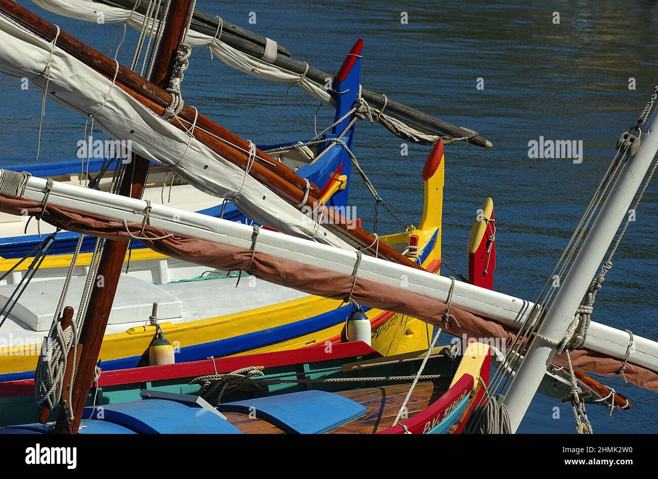 France catalan bateaux de pêche collioure pyrénées orientales Banque D'Images
