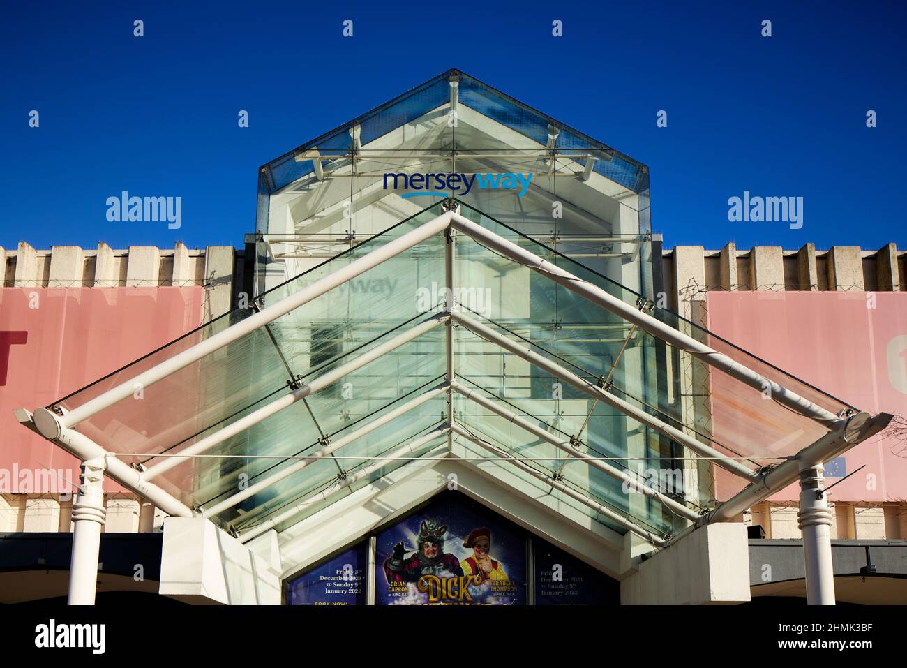 Stockport MerseyWay entrée du centre commercial Banque D'Images