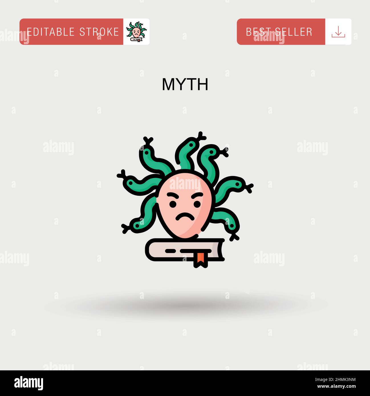 Icône de vecteur simple de mythe. Illustration de Vecteur